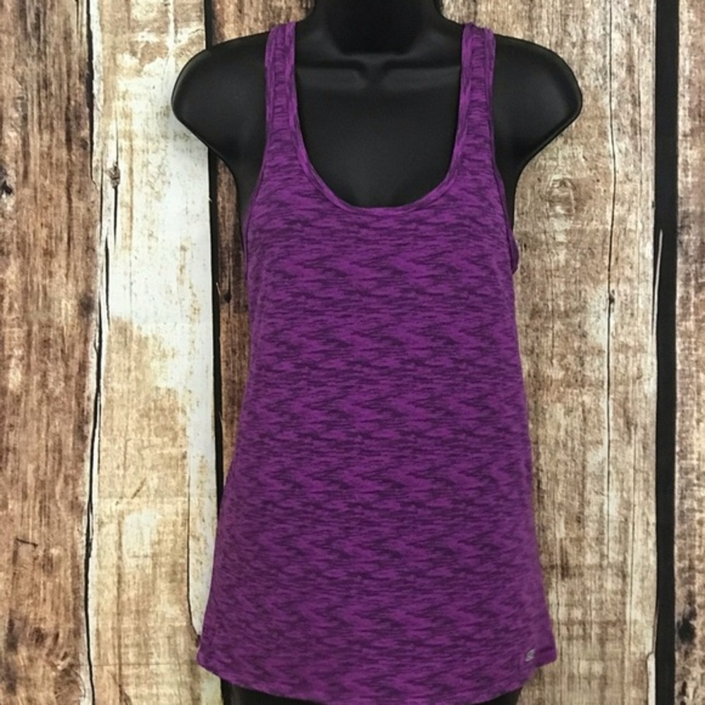Active wear crisscross tank, purple S/P.
